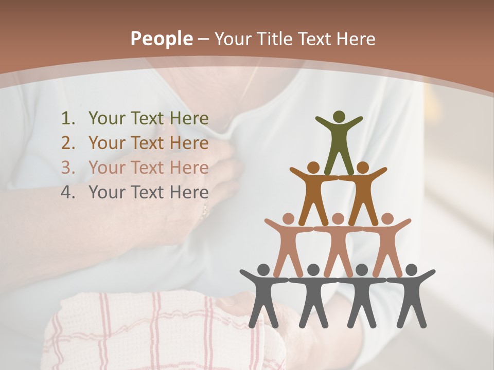 An Elderly Woman Holding A Piece Of Paper In Her Hand PowerPoint Template