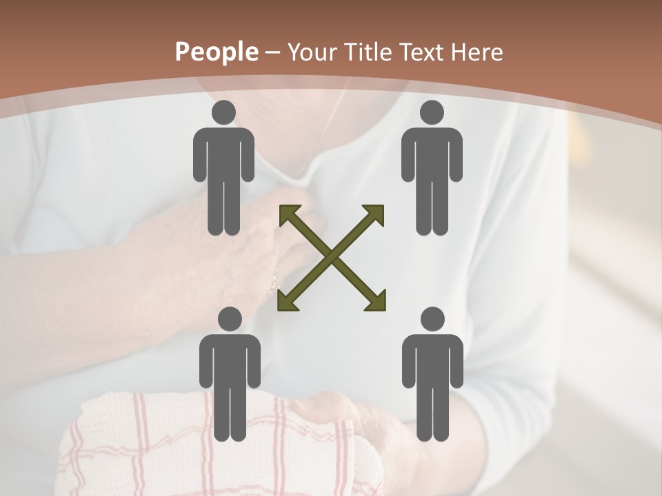 An Elderly Woman Holding A Piece Of Paper In Her Hand PowerPoint Template