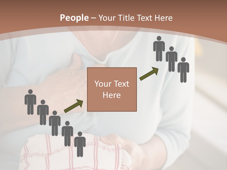 An Elderly Woman Holding A Piece Of Paper In Her Hand PowerPoint Template