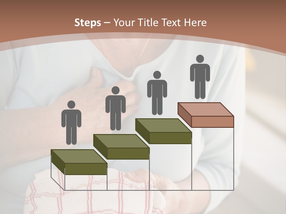 An Elderly Woman Holding A Piece Of Paper In Her Hand PowerPoint Template