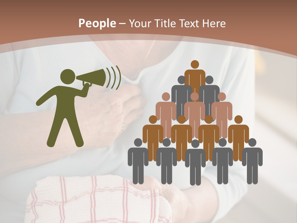 An Elderly Woman Holding A Piece Of Paper In Her Hand PowerPoint Template