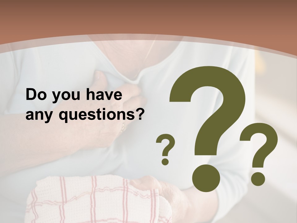 An Elderly Woman Holding A Piece Of Paper In Her Hand PowerPoint Template