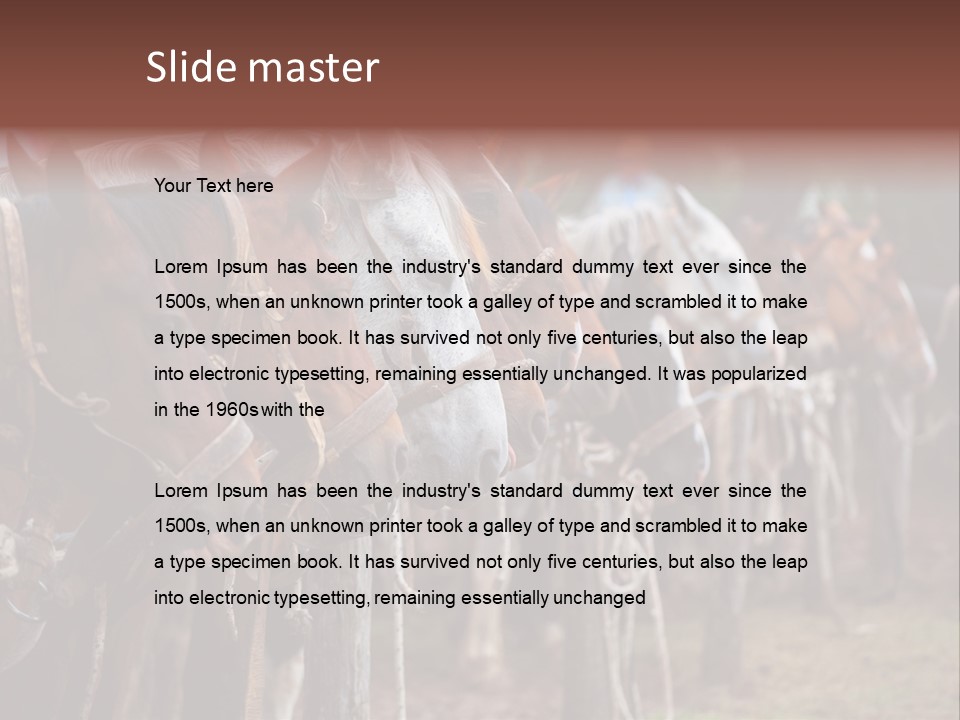 Exhibitions Rancher Horse PowerPoint Template