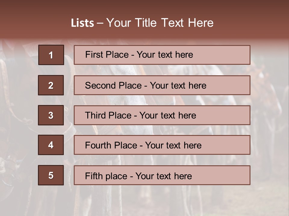 Exhibitions Rancher Horse PowerPoint Template