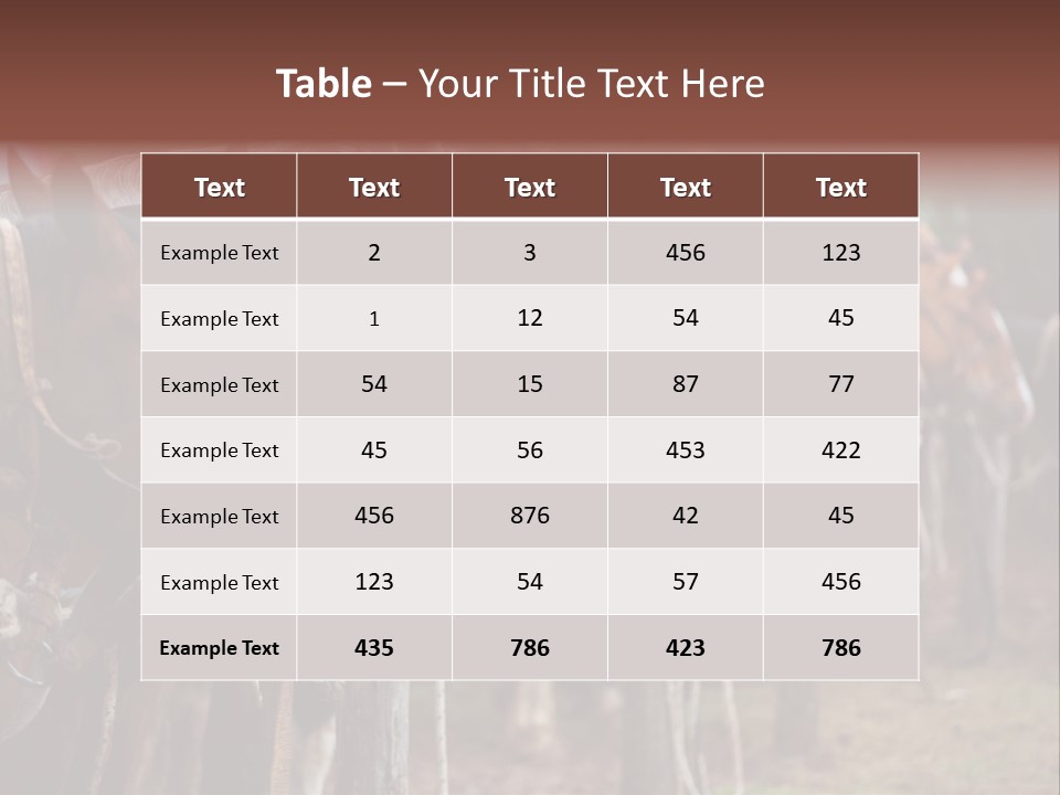 Exhibitions Rancher Horse PowerPoint Template