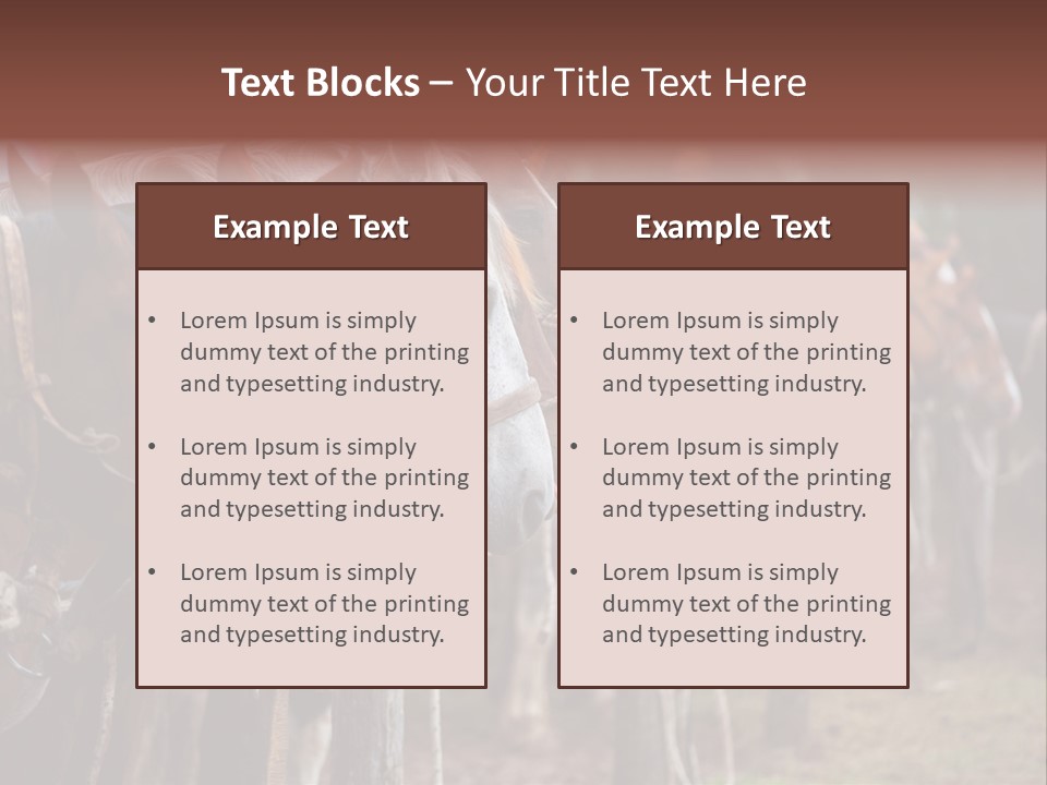 Exhibitions Rancher Horse PowerPoint Template