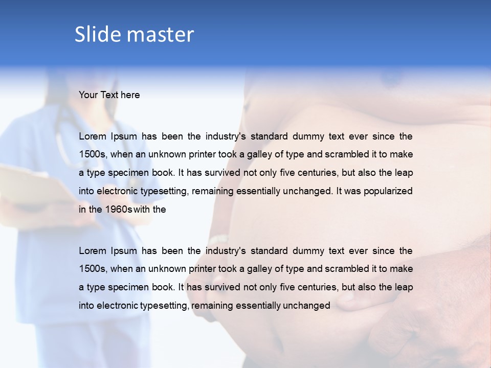 Thick Overweight Patient PowerPoint Template