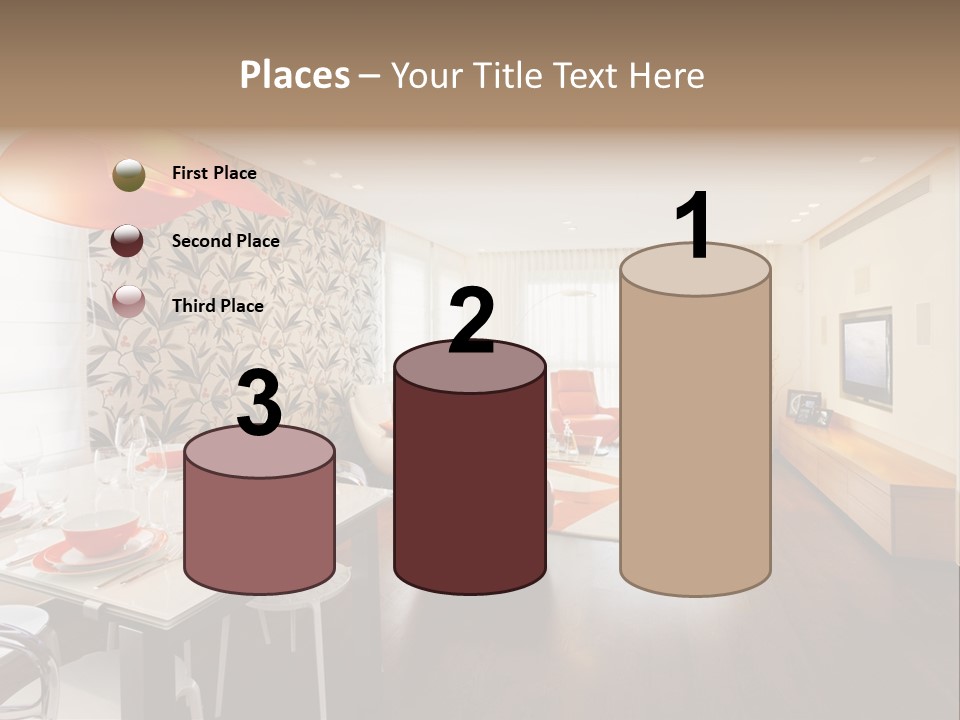 Domestic Room Living Room Home Improvement PowerPoint Template