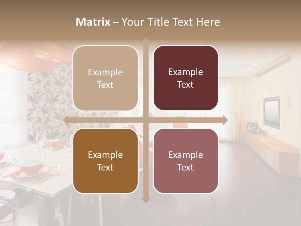 Domestic Room Living Room Home Improvement PowerPoint Template