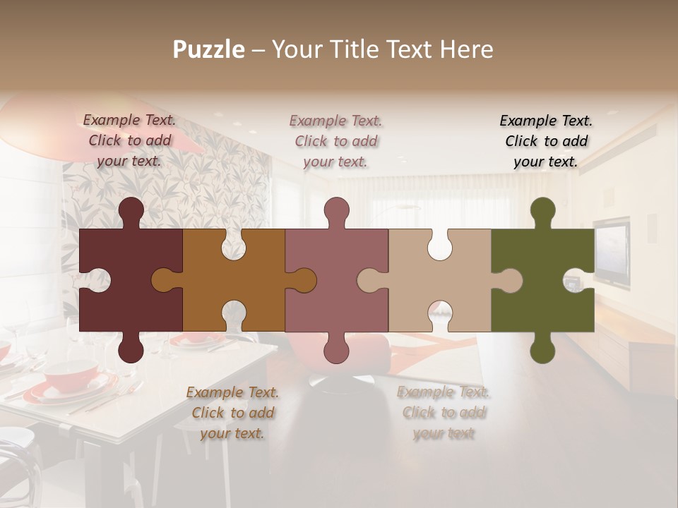 Domestic Room Living Room Home Improvement PowerPoint Template