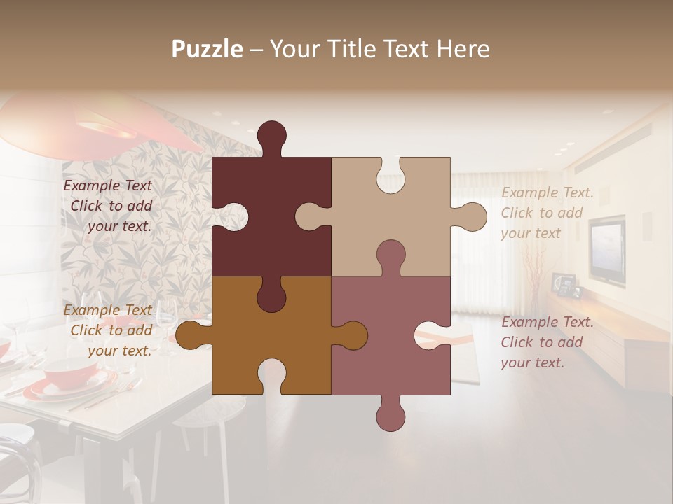 Domestic Room Living Room Home Improvement PowerPoint Template