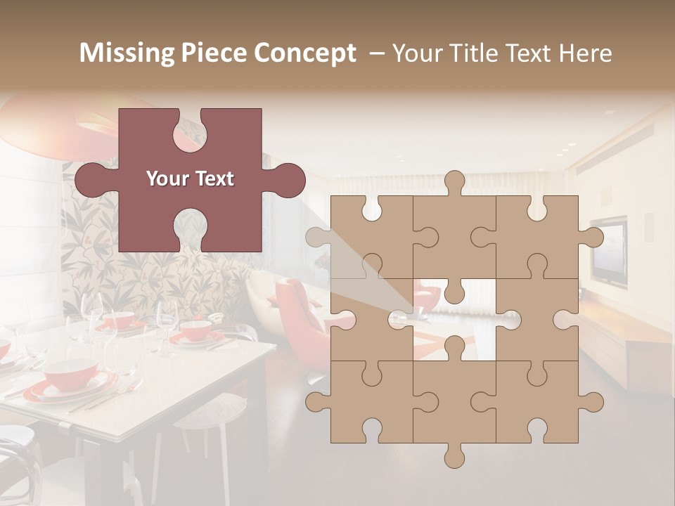 Domestic Room Living Room Home Improvement PowerPoint Template