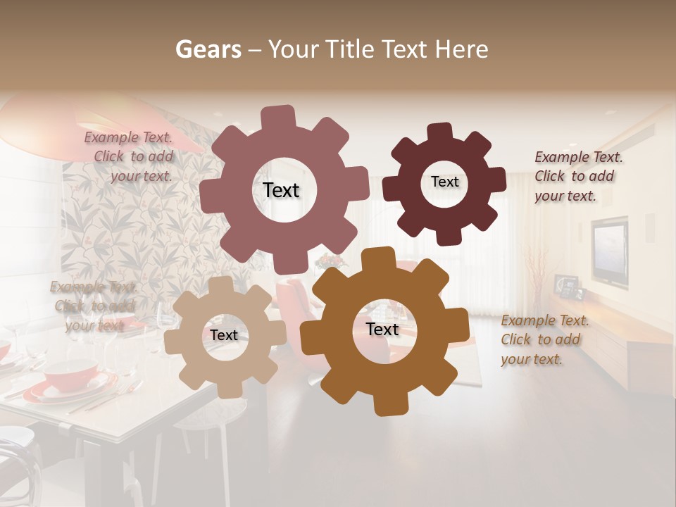 Domestic Room Living Room Home Improvement PowerPoint Template