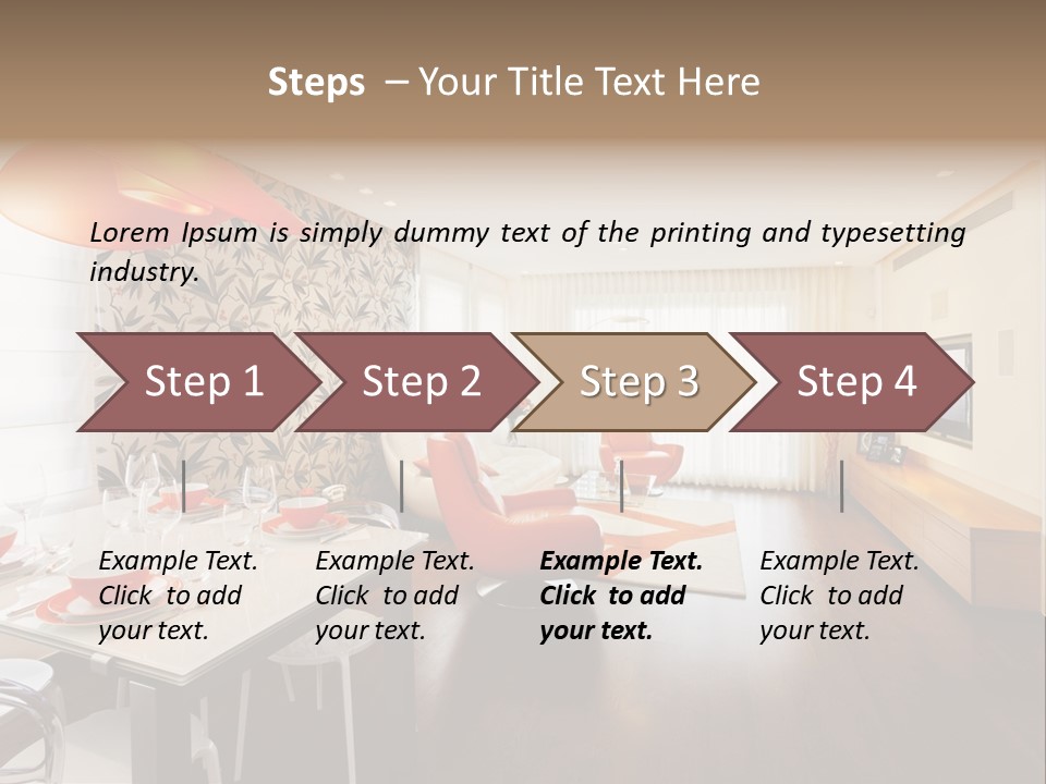 Domestic Room Living Room Home Improvement PowerPoint Template