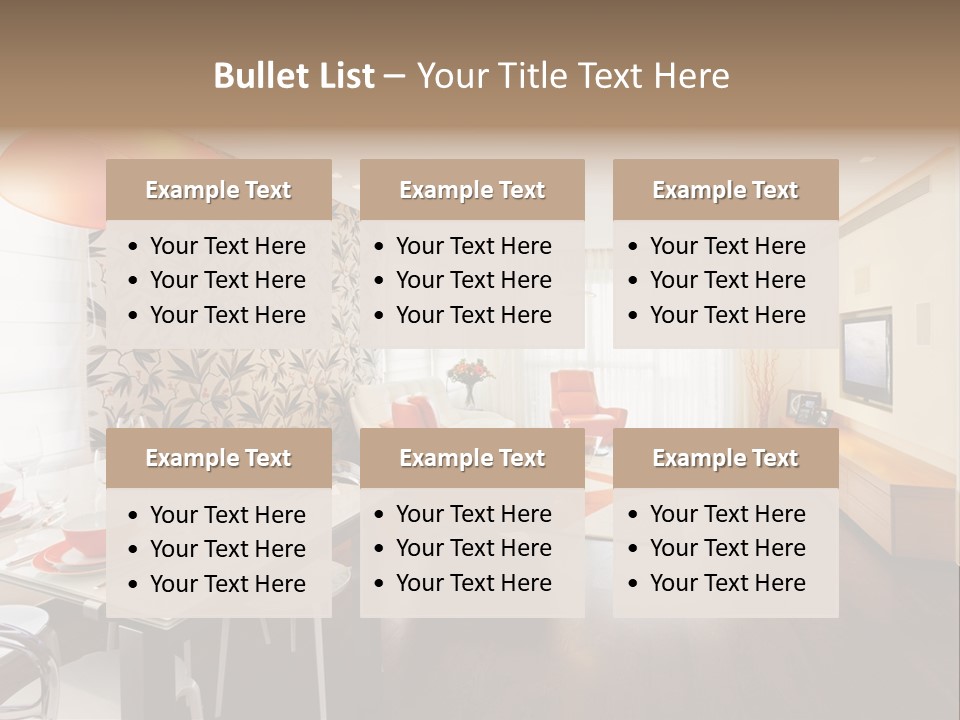 Domestic Room Living Room Home Improvement PowerPoint Template