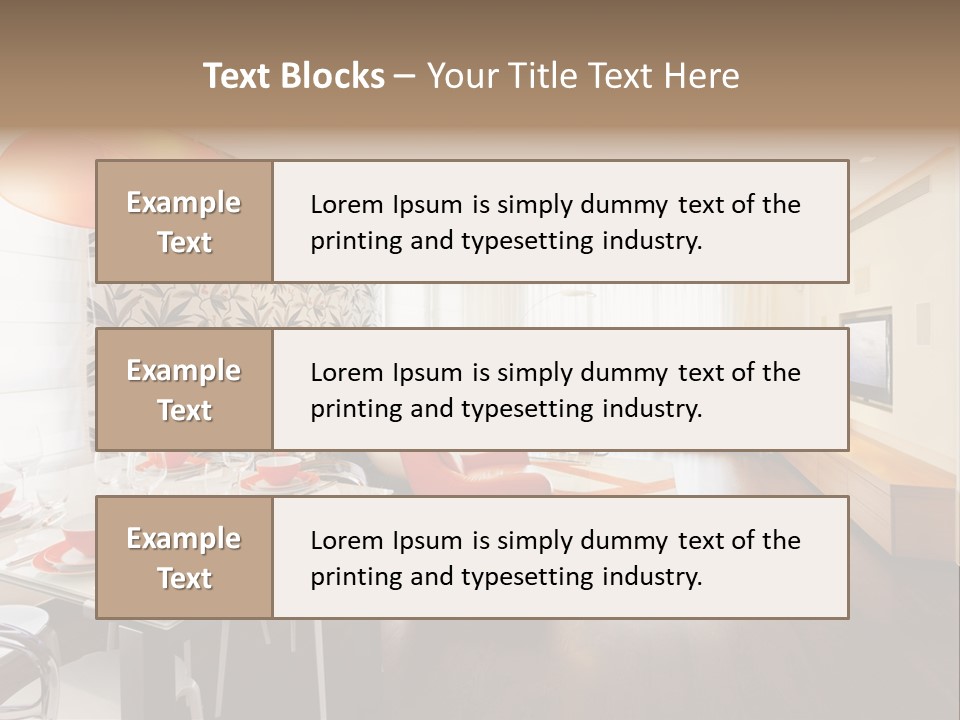 Domestic Room Living Room Home Improvement PowerPoint Template