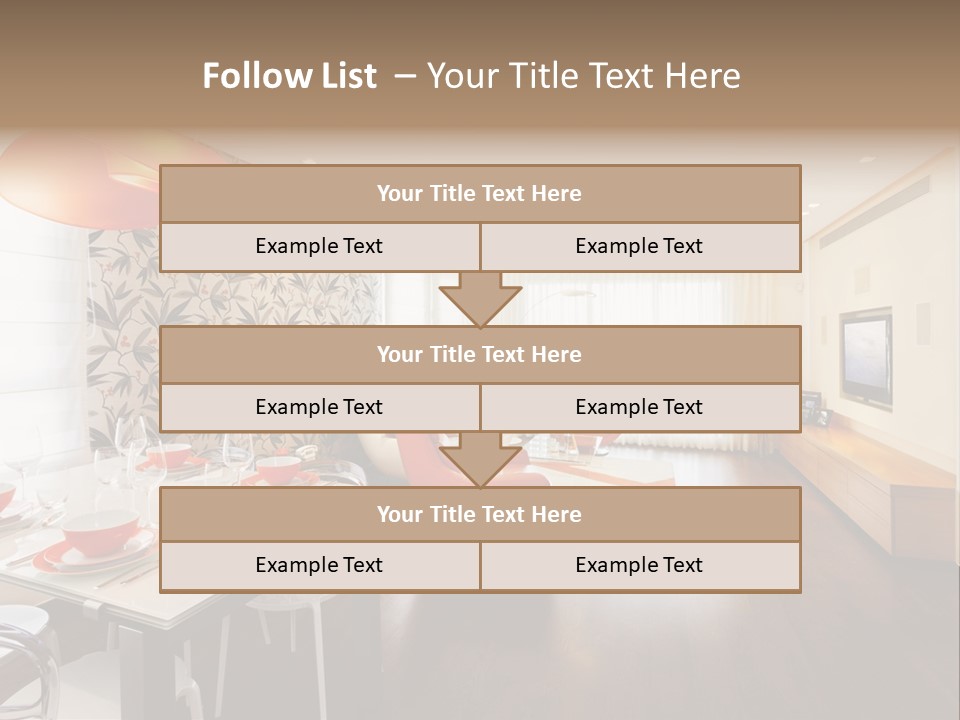Domestic Room Living Room Home Improvement PowerPoint Template