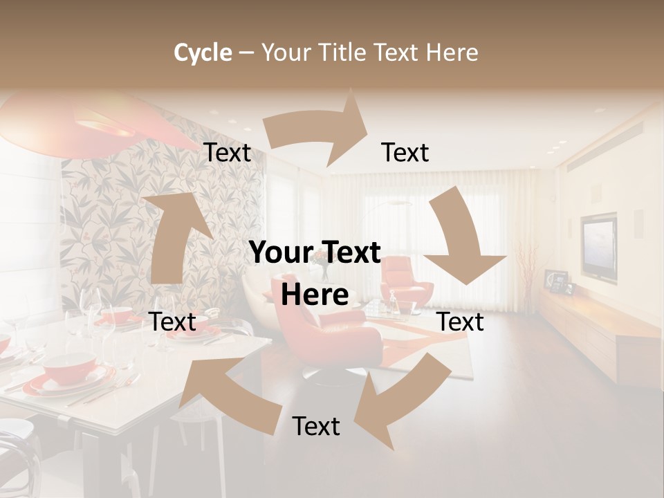 Domestic Room Living Room Home Improvement PowerPoint Template