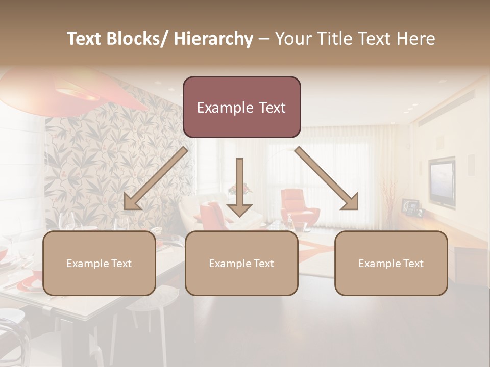 Domestic Room Living Room Home Improvement PowerPoint Template