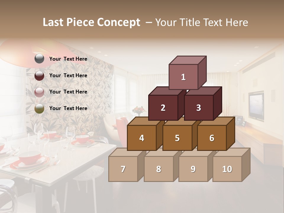 Domestic Room Living Room Home Improvement PowerPoint Template