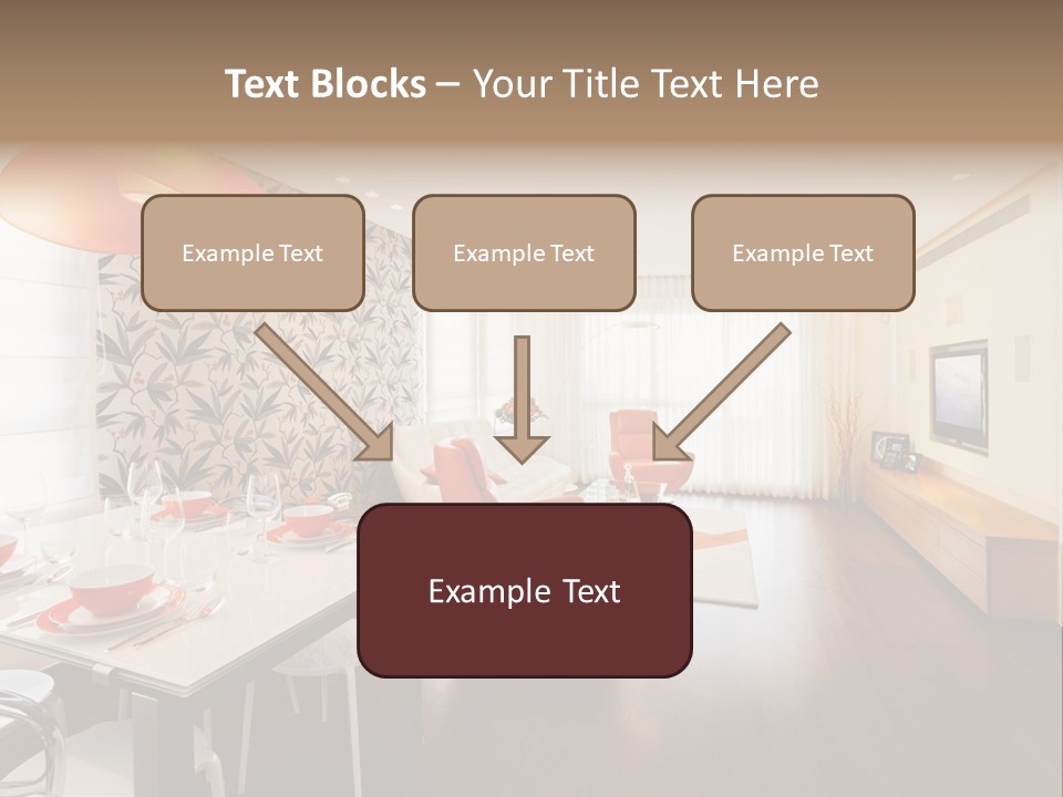 Domestic Room Living Room Home Improvement PowerPoint Template