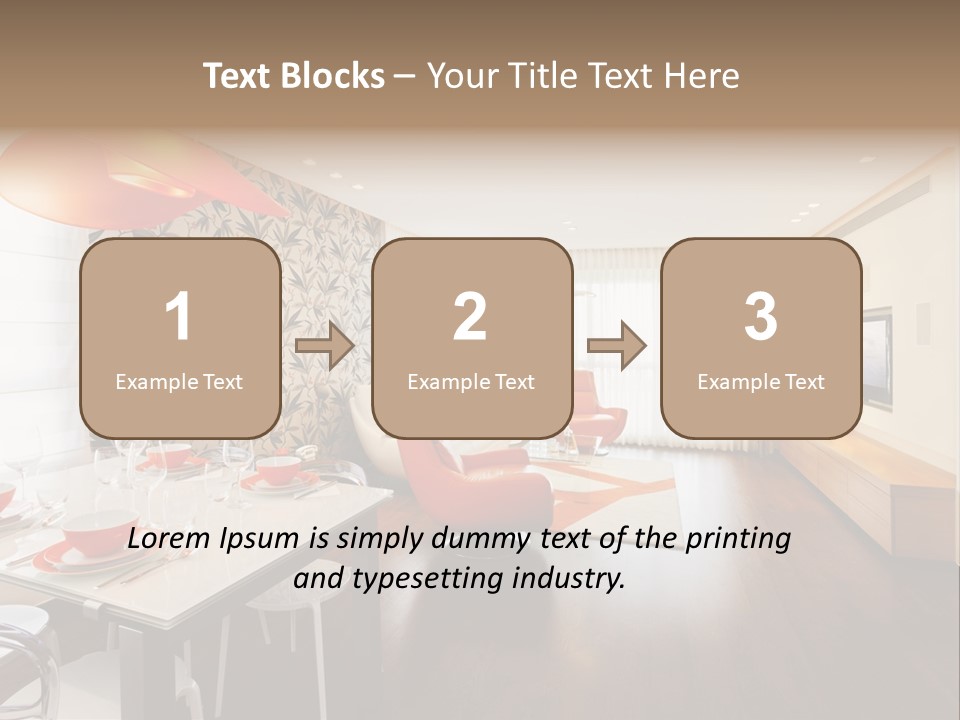 Domestic Room Living Room Home Improvement PowerPoint Template
