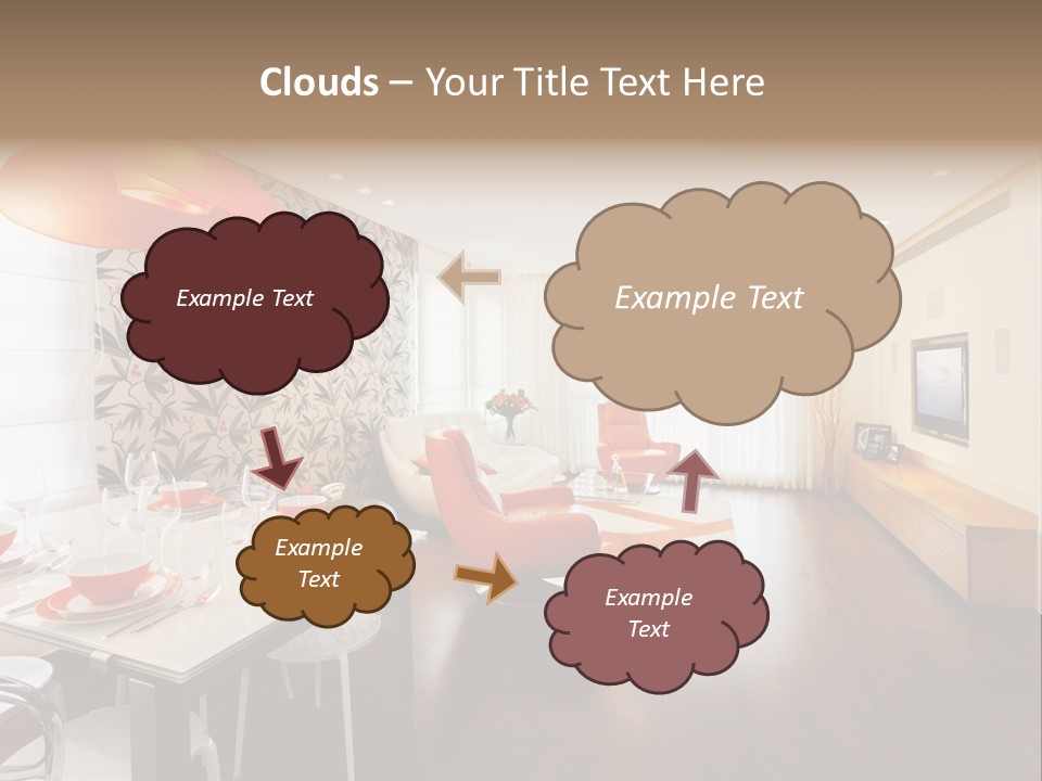 Domestic Room Living Room Home Improvement PowerPoint Template