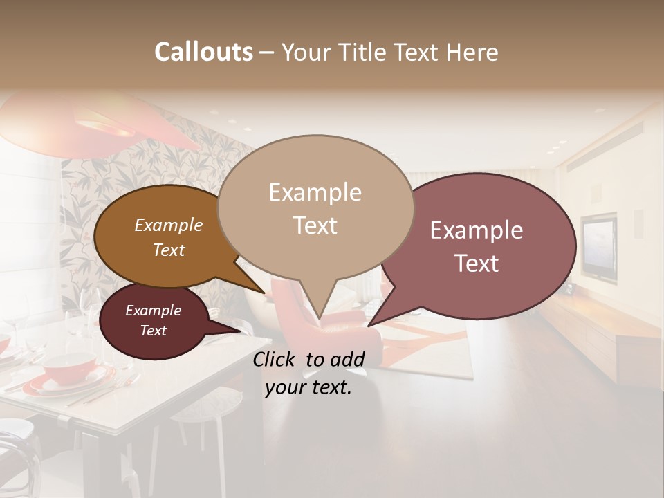 Domestic Room Living Room Home Improvement PowerPoint Template