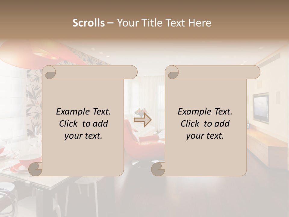 Domestic Room Living Room Home Improvement PowerPoint Template