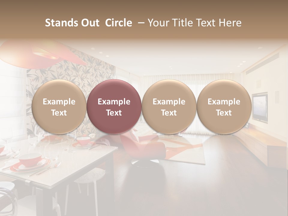 Domestic Room Living Room Home Improvement PowerPoint Template