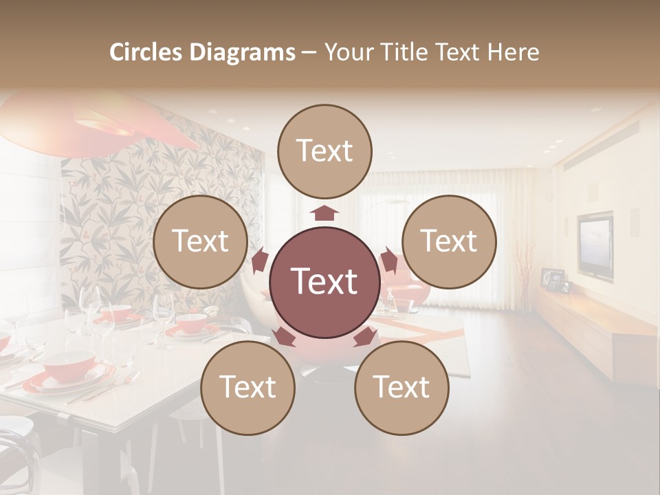 Domestic Room Living Room Home Improvement PowerPoint Template