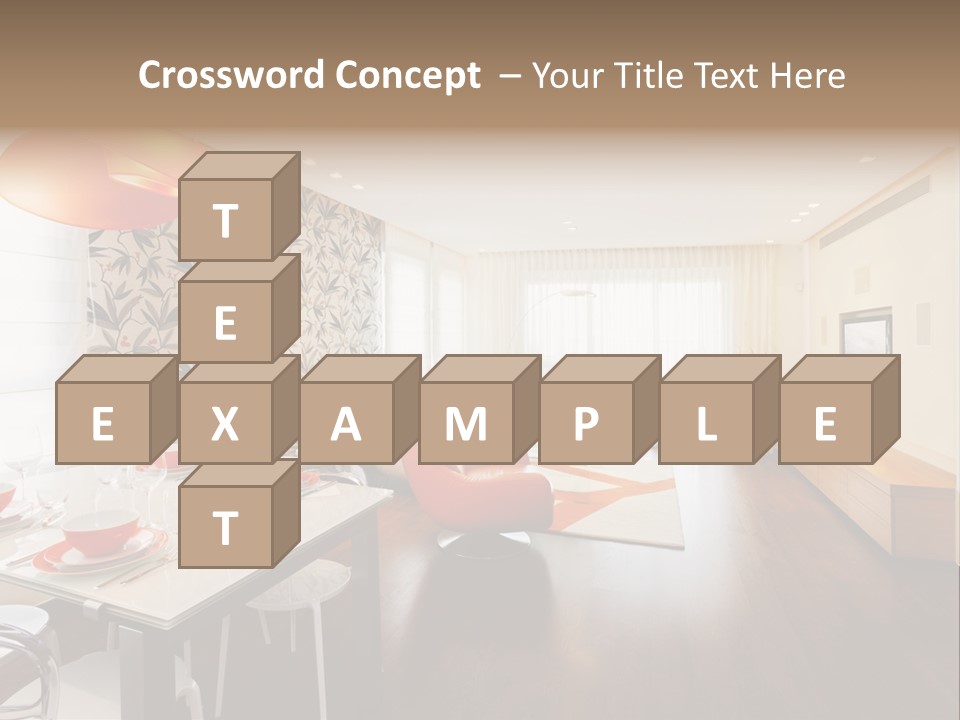 Domestic Room Living Room Home Improvement PowerPoint Template