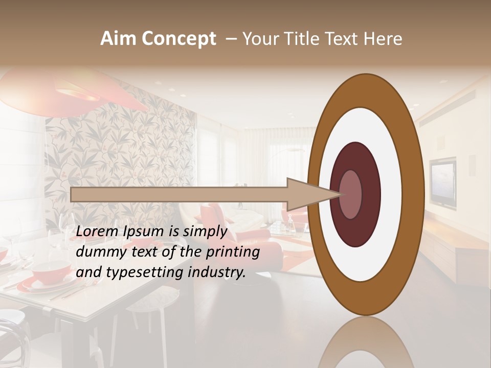 Domestic Room Living Room Home Improvement PowerPoint Template