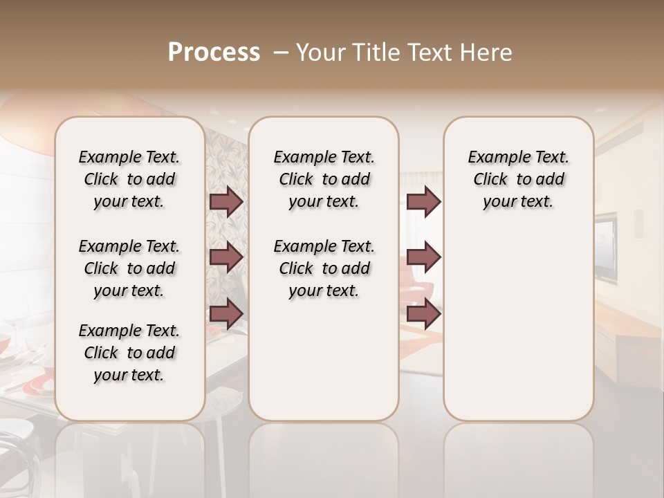 Domestic Room Living Room Home Improvement PowerPoint Template