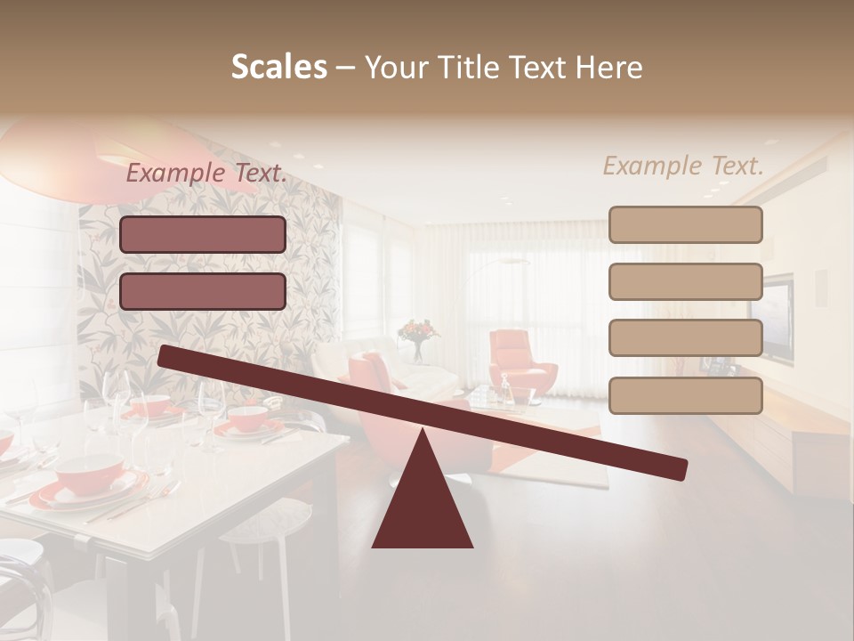 Domestic Room Living Room Home Improvement PowerPoint Template