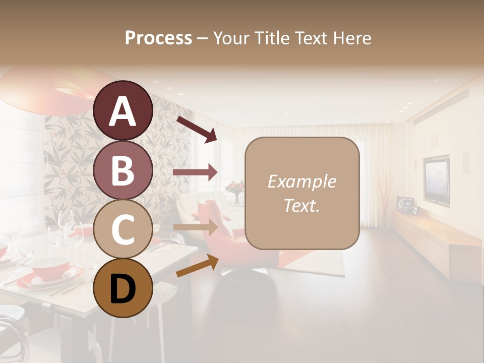 Domestic Room Living Room Home Improvement PowerPoint Template