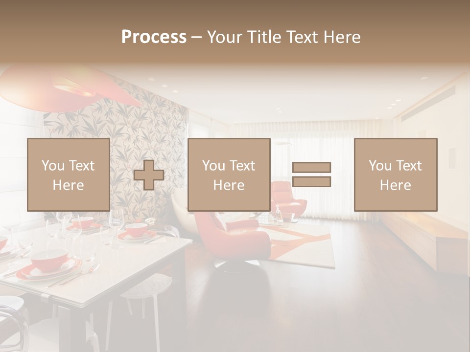 Domestic Room Living Room Home Improvement PowerPoint Template