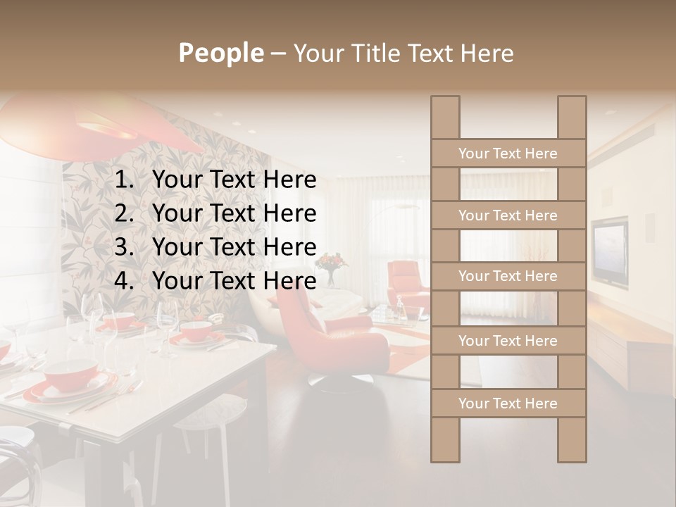 Domestic Room Living Room Home Improvement PowerPoint Template