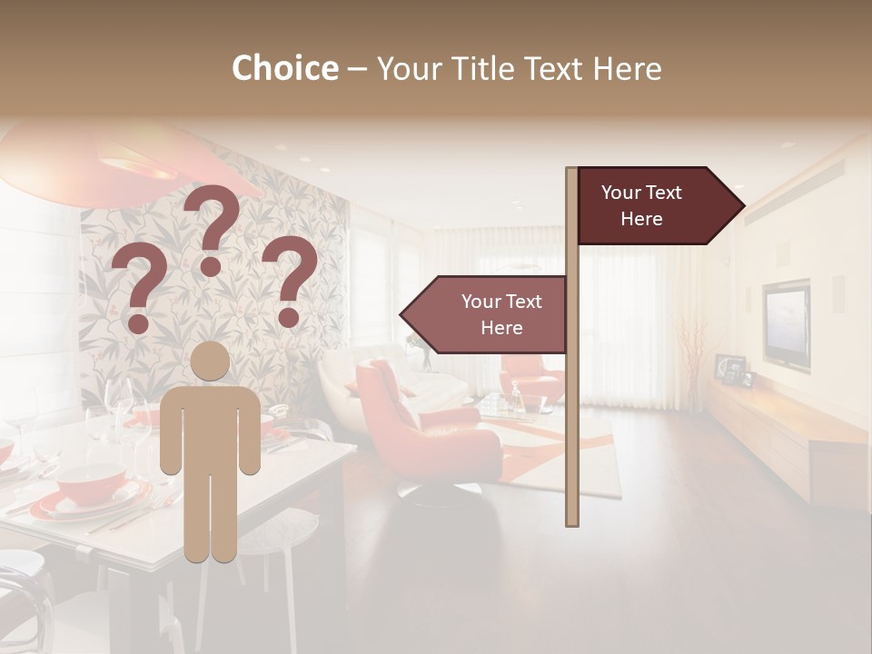 Domestic Room Living Room Home Improvement PowerPoint Template