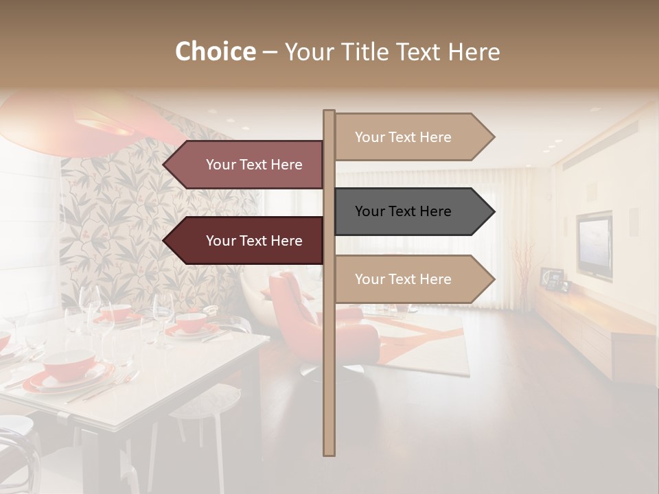 Domestic Room Living Room Home Improvement PowerPoint Template