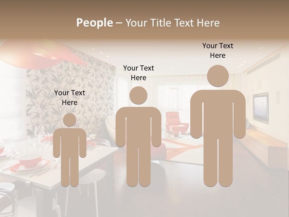 Domestic Room Living Room Home Improvement PowerPoint Template