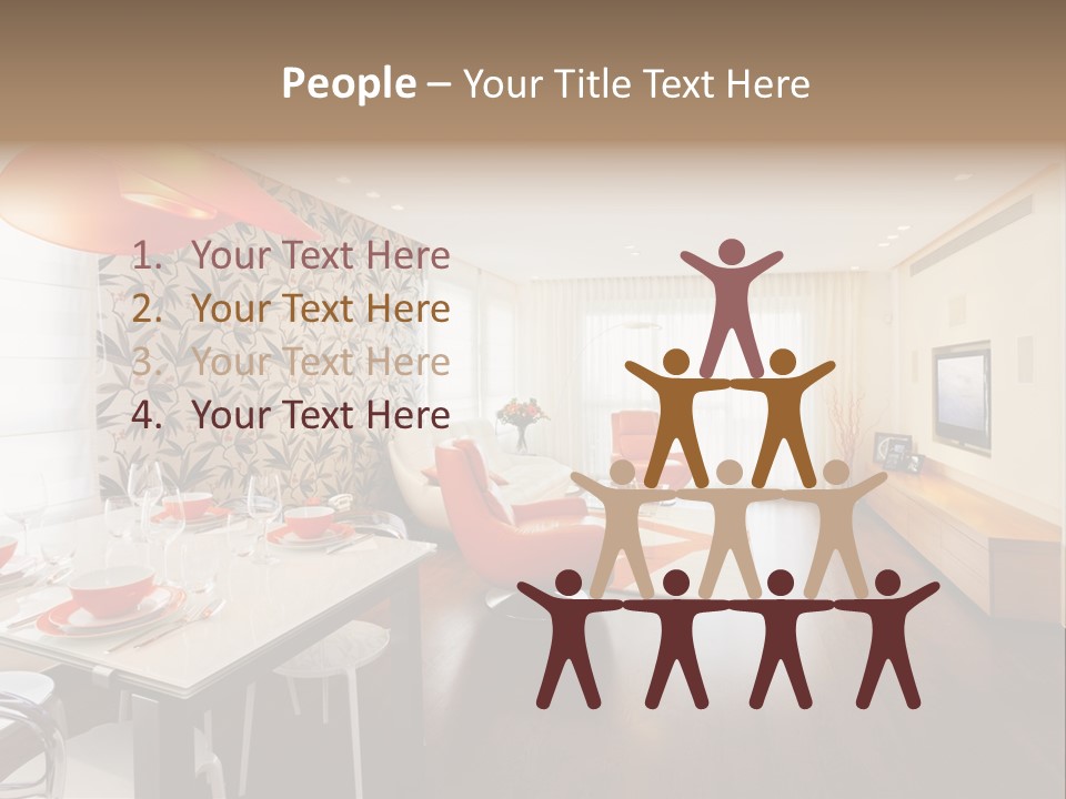 Domestic Room Living Room Home Improvement PowerPoint Template