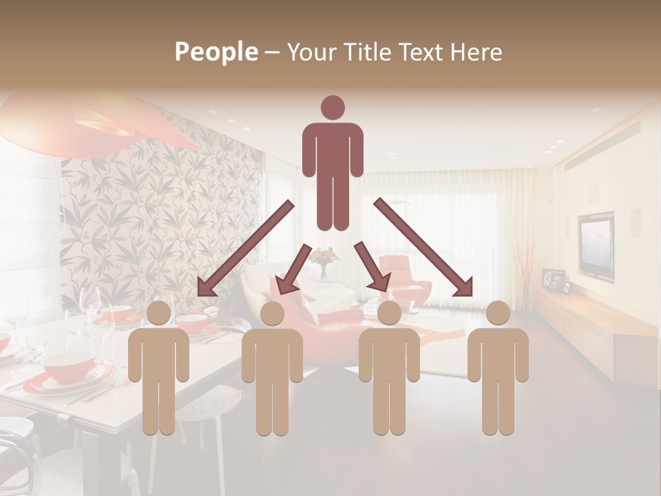 Domestic Room Living Room Home Improvement PowerPoint Template