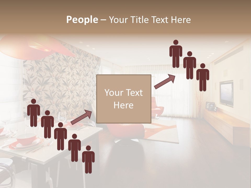 Domestic Room Living Room Home Improvement PowerPoint Template