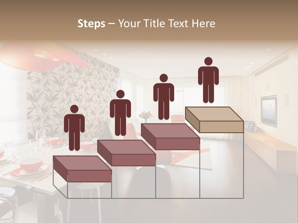 Domestic Room Living Room Home Improvement PowerPoint Template