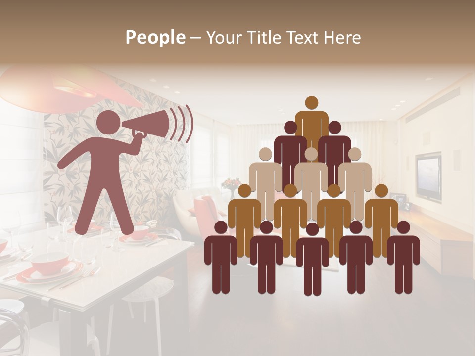 Domestic Room Living Room Home Improvement PowerPoint Template