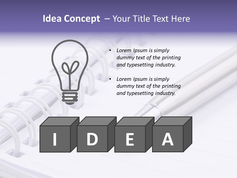 Pad Business Notepad PowerPoint Template