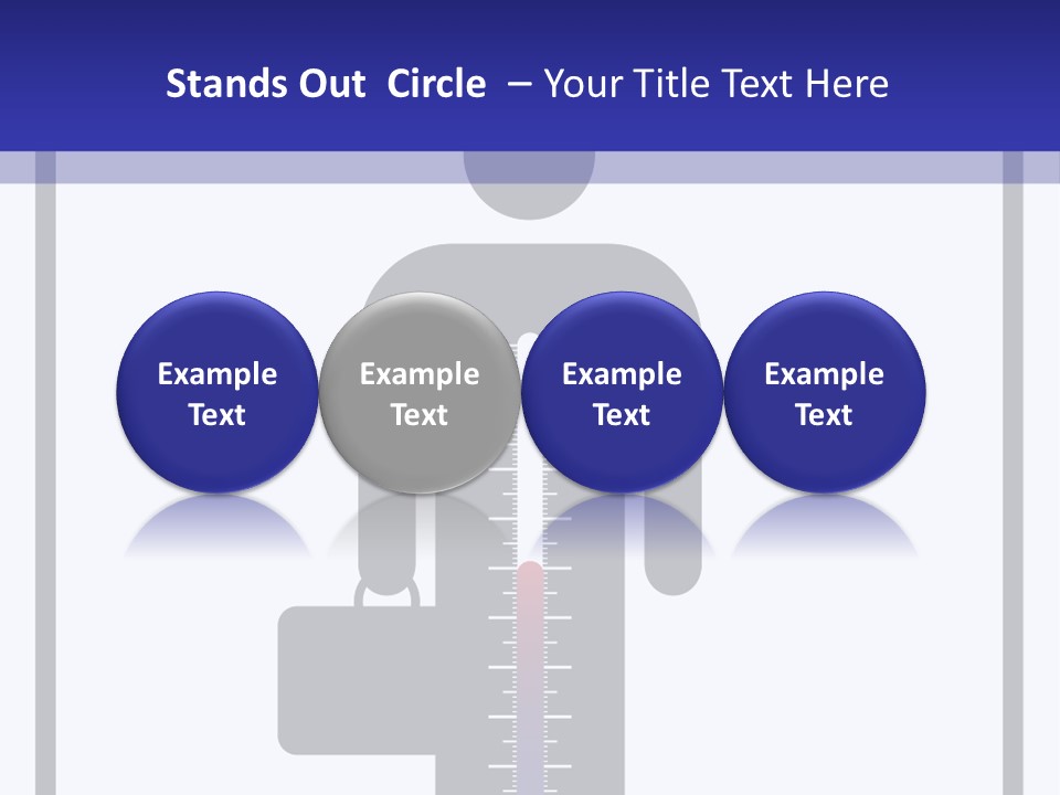 A Man With A Thermometer In His Hand Powerpoint Presentation Template PowerPoint Template