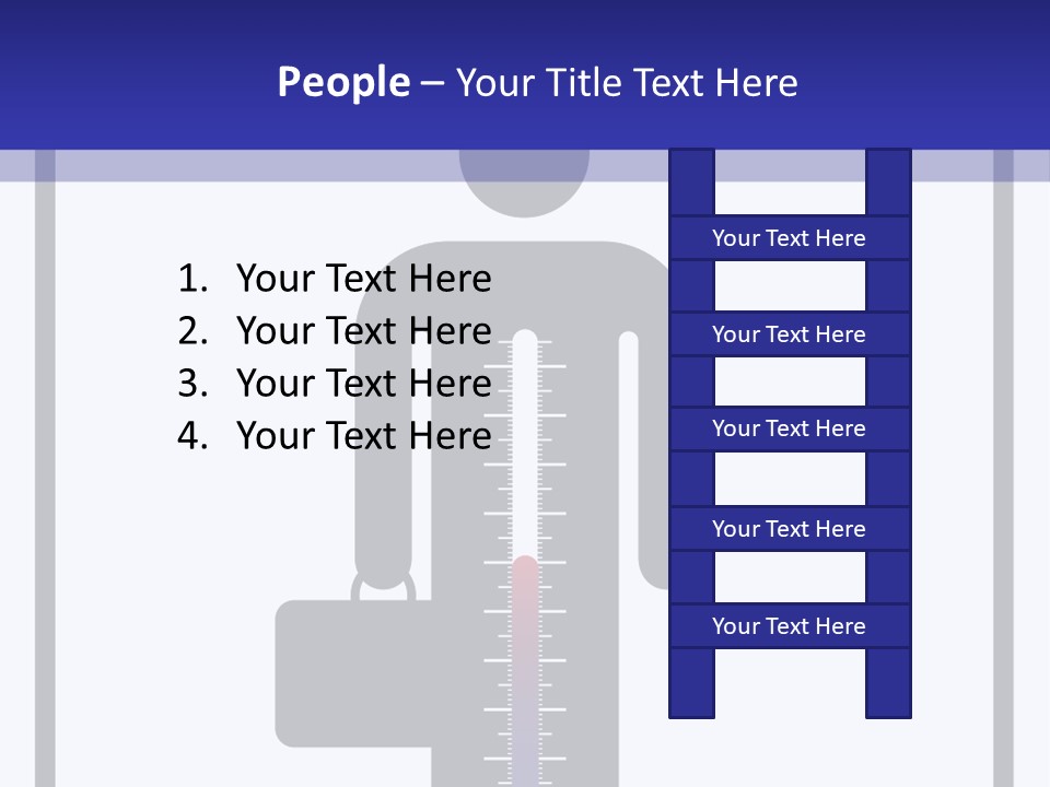 A Man With A Thermometer In His Hand Powerpoint Presentation Template PowerPoint Template