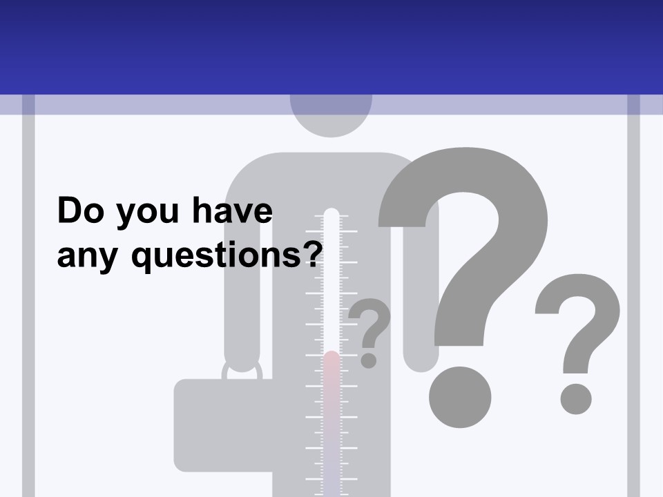 A Man With A Thermometer In His Hand Powerpoint Presentation Template PowerPoint Template